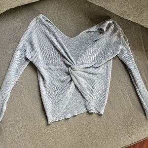 Icy blue criss cross long sleeve
